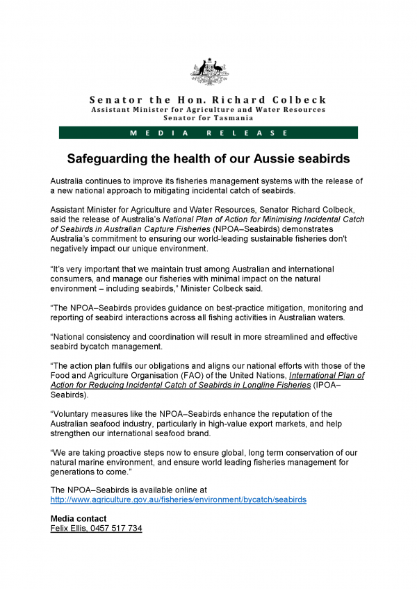 Safeguarding the health of our Aussie seabirds  