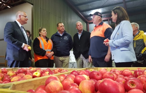 Squibbs Orchards with Prime Minister Morrison