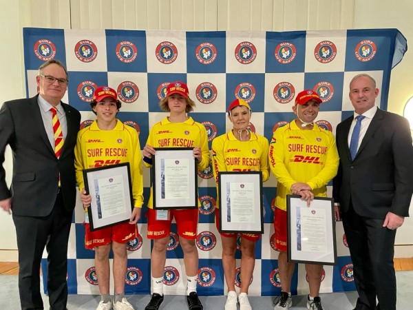 Surf Lifesavers awarded National Rescue Medal at Parliament House, Canberra 