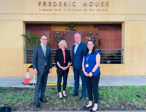 Through its work at Frederic House, St Vincent de Paul NSW has been providing residential aged care for the senior and vulnerable around Waterloo since the 1990s. Together with Senator Andrew Bragg, I recently had the opportunity to tour its facilities and meet the staff who do an extraordinary job. 